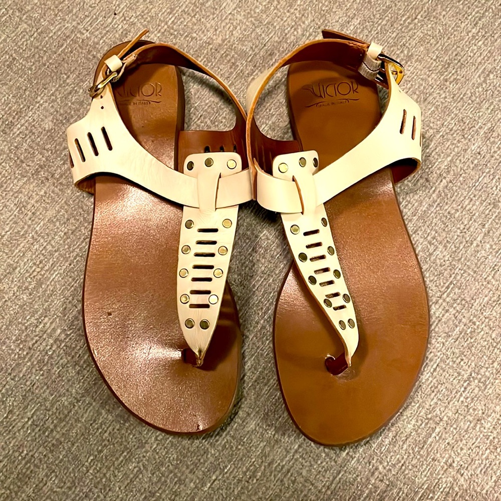 Italian leather sandals.